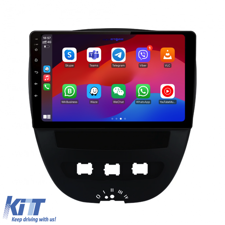 Navigatie Dedicata Peugeot 107 Citroen C1 Toyota Aygo (2005 - 2015),10Inch, 1Gb Ram, 32Gb Stocare, Carplay Performance AutoTuning