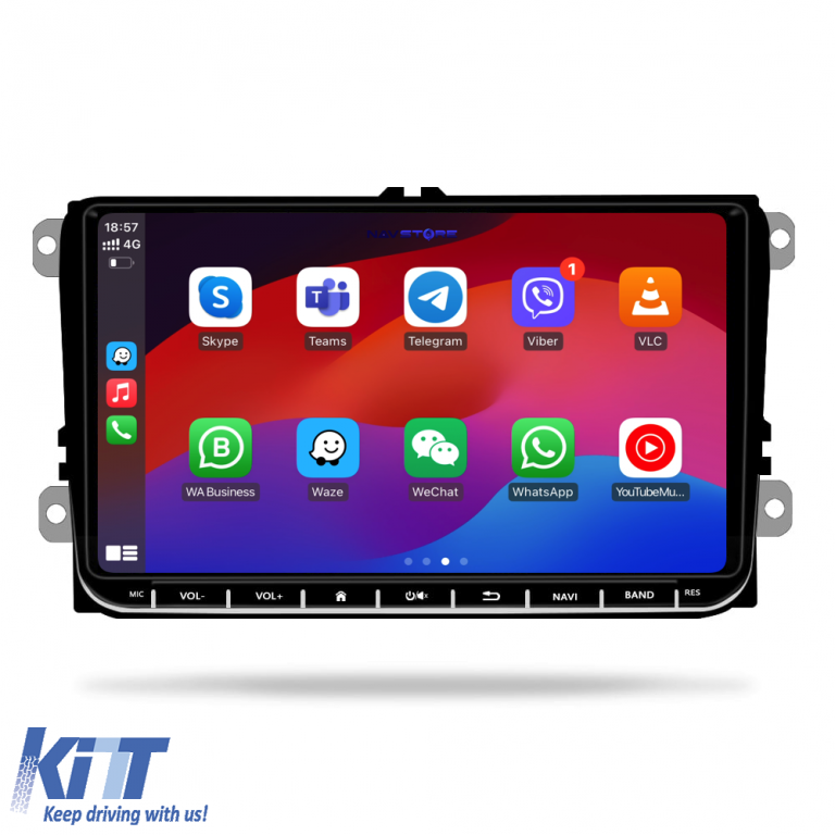 Navigatie Dedicata Seat, Android, 9Inch, 2Gb Ram, 64Gb stocare, Bluetooth, WiFi, Apple Carplay Android Auto Performance AutoTuning