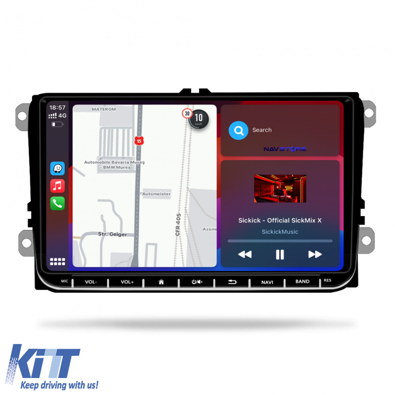 Navigatie Dedicata Seat, Android, 9Inch, 2Gb Ram, 64Gb stocare, Bluetooth, WiFi, Apple Carplay Android Auto Performance AutoTuning