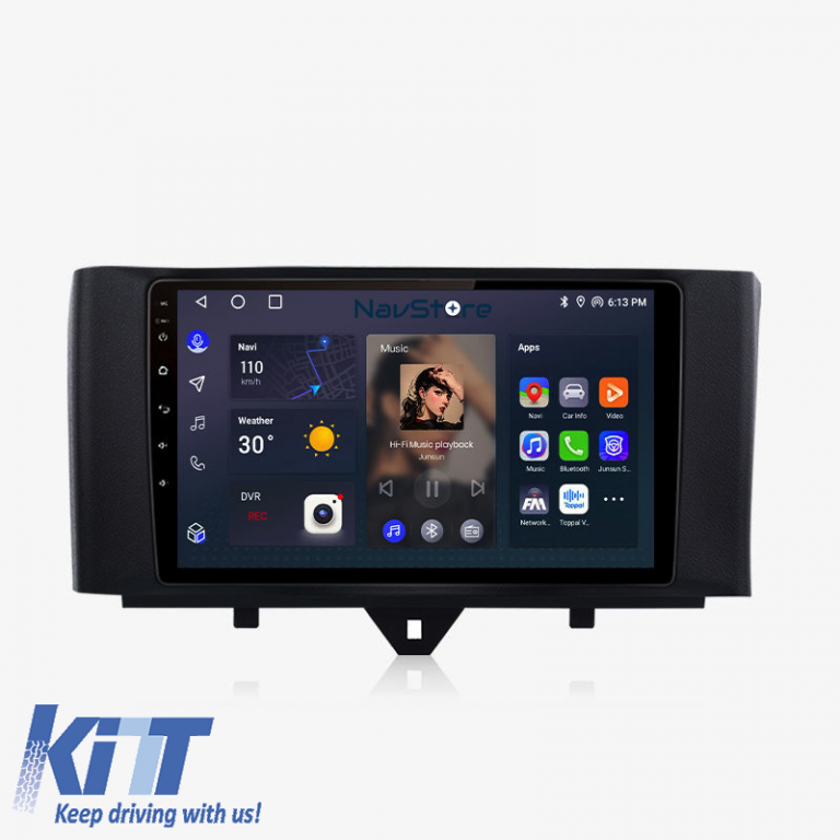 Navigatie Dedicata Smart For Two (2010-2015) For Four (2010-2015), 9 Inch, 2Gb Ram, 64Gb stocare, Carplay Performance AutoTuning