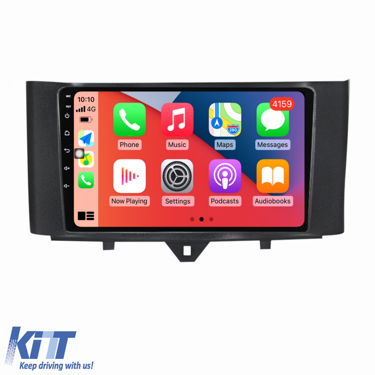 Navigatie Dedicata Smart For Two (2010-2015) For Four (2010-2015), 9 Inch, 2Gb Ram, 64Gb stocare, Carplay Performance AutoTuning