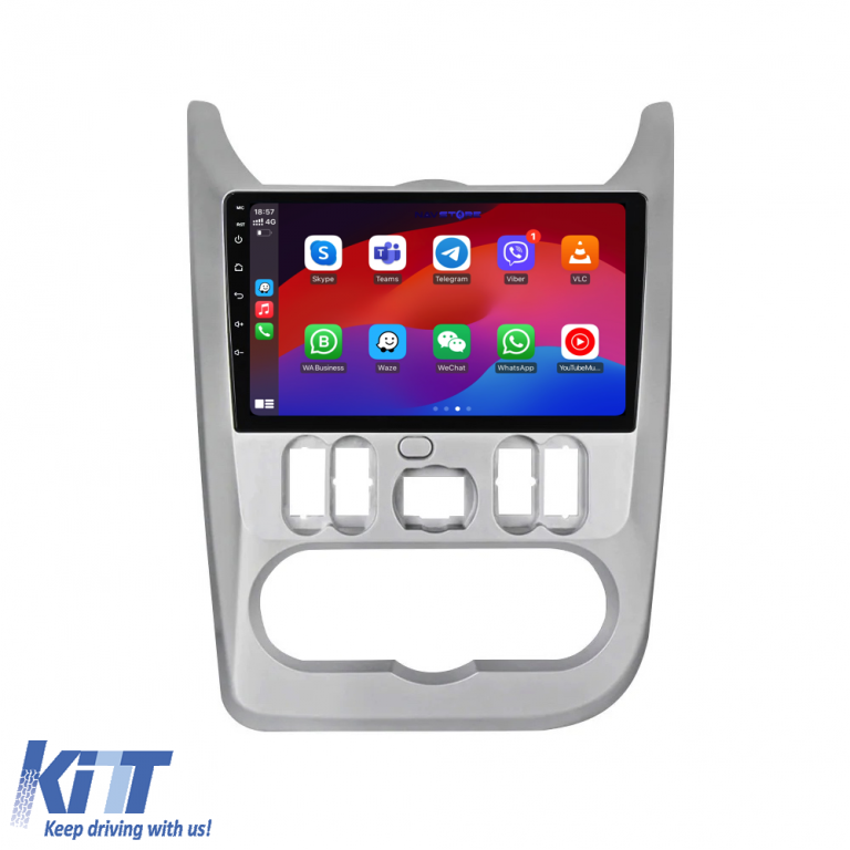 Navigatie Android Dedicata Dacia Logan Duster Sandero (2008-2013), 9Inch, 2Gb Ram, 64Gb Stocare, Carplay Performance AutoTuning