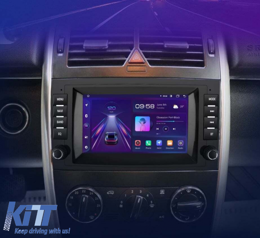 Navigatie Android Dedicata Mercedes Vito Sprinter Viano B200 A B Class (2005-2012) , 7Inch, 4Gb Ram, 64Gb Stocare, Bluetooth, WiFi, Carplay Performance AutoTuning