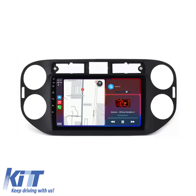 Navigatie Android Dedicata Volkswagen Tiguan (2011-2016), 9Inch, 1Gb Ram, 32Gb Stocare, Carplay Performance AutoTuning
