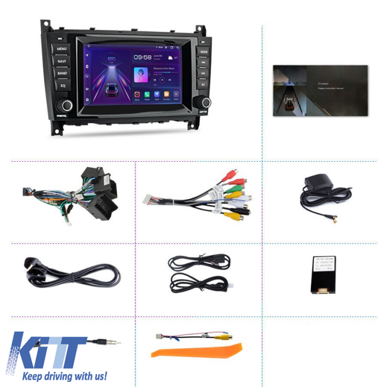 Navigatie Dedicata Mercedes Benz C-Class W203  CLS W219  CLK W209 (2004 - 2011),Android, 7Inch, 4Gb Ram, 64Gb Stocare, Bluetooth, WiFi Performance AutoTuning