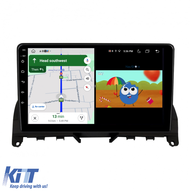 Navigatie Dedicata Mercedes Benz C-Class W204 S204 (2006 - 2013), 9Inch, 1Gb Ram, 32Gb Stocare, Carplay Performance AutoTuning