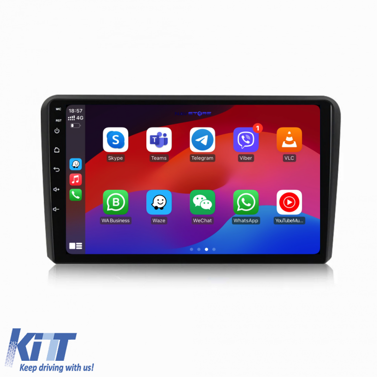 Navigatie Dedicata Audi A3 8P (2003 - 2013) 9 Inch, 6Gb Ram, 128Gb stocare, CarPlay Performance AutoTuning
