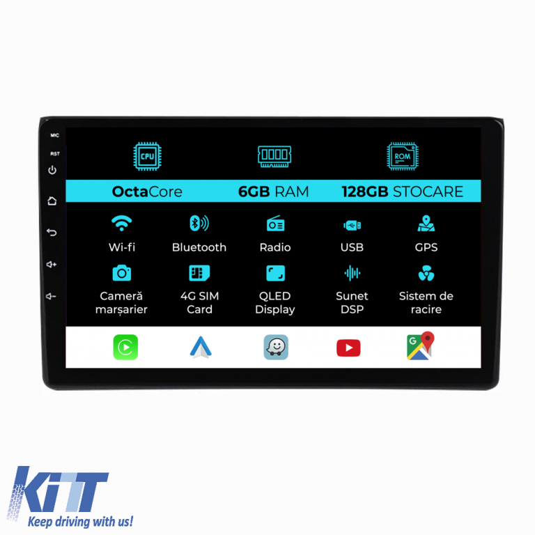 Navigatie Dedicata Audi A4 (2001 - 2008), 9 Inch, 6Gb Ram, 128Gb stocare, Carplay Performance AutoTuning