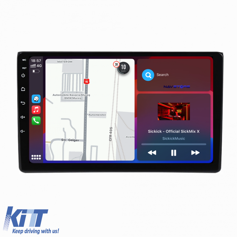 Navigatie Dedicata Audi A4 (2001 - 2008), 9 Inch, 6Gb Ram, 128Gb stocare, Carplay Performance AutoTuning