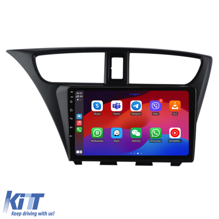 Navigatie Dedicata Honda Civic IX Hachback (2011-2017), 9Inch, 2Gb Ram, 64Gb Stocare, Carplay Performance AutoTuning