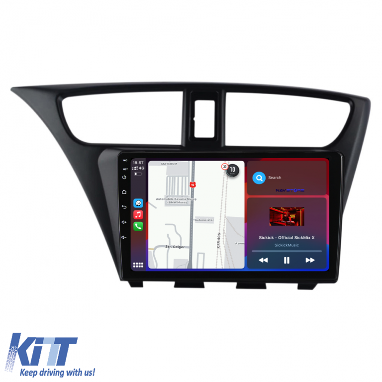 Navigatie Dedicata Honda Civic IX Hachback (2011-2017), 9Inch, 2Gb Ram, 64Gb Stocare, Carplay Performance AutoTuning