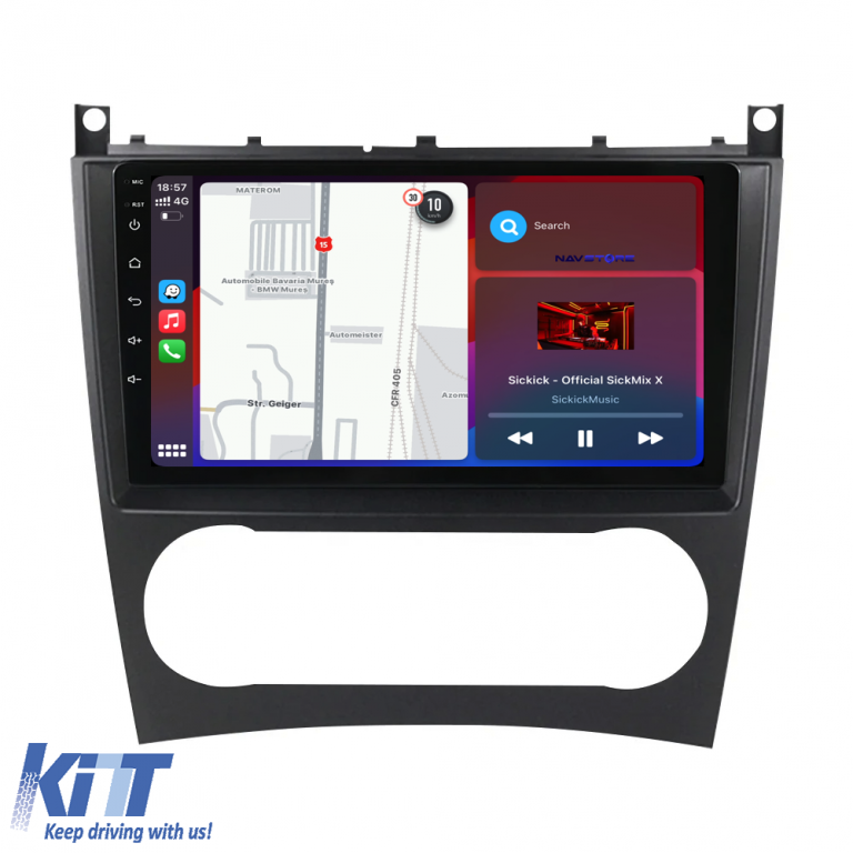 Navigatie Dedicata Mercedes C-Class W203 CLK W209 (2005 - 2009), 9Inch, 8Gb Ram, 256Gb Stocare, Carplay Performance AutoTuning