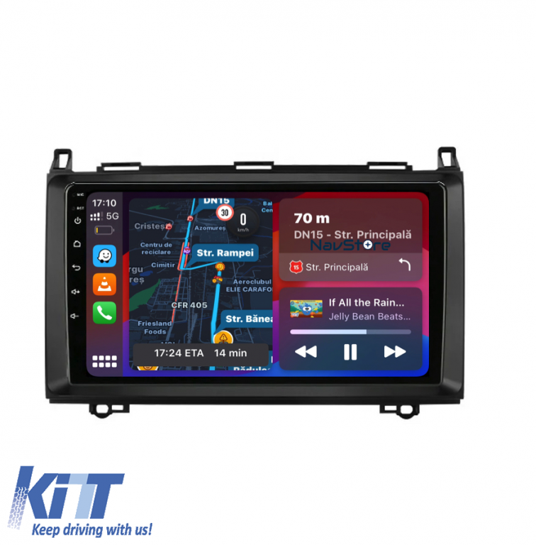 Navigatie Dedicata Mercedes Vito Sprinter Viano B200 A B Class (2005-2012) , 9Inch, 6Gb Ram, 128Gb Stocare, Carplay Performance AutoTuning