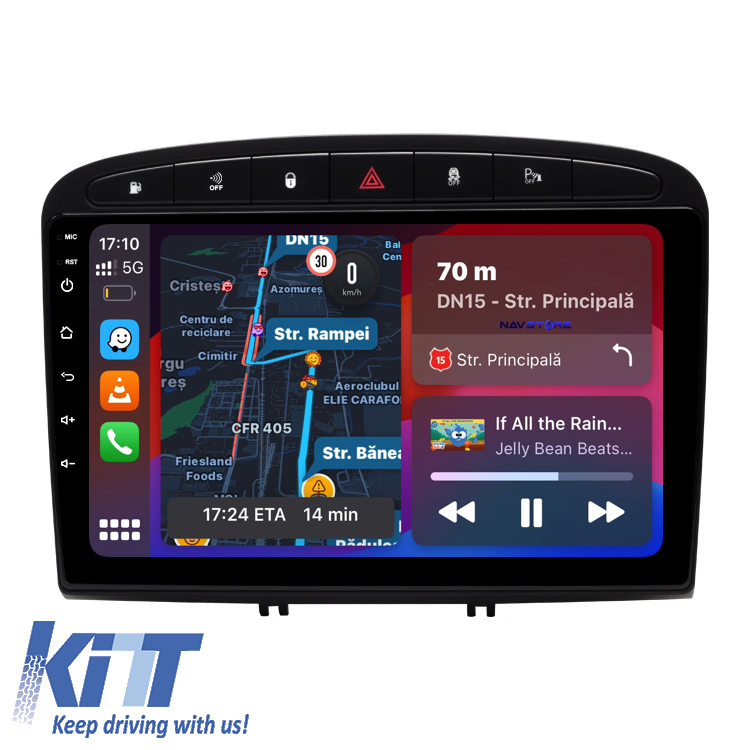 Navigatie Dedicata Peugeot 308 408 (2008-2013), 9Inch, 4Gb Ram, 64Gb Stocare, Carplay Performance AutoTuning