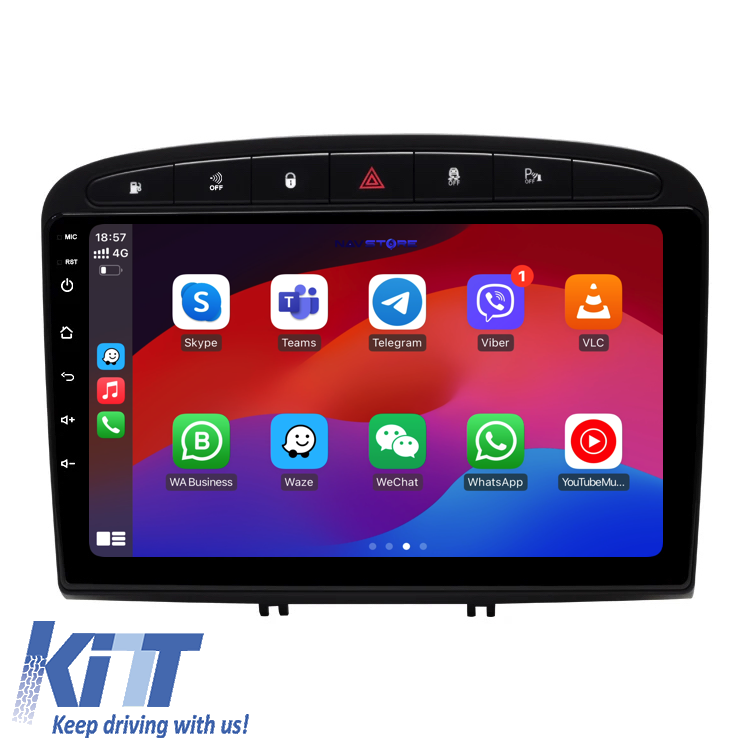 Navigatie Dedicata Peugeot 308 408 (2008-2013), 9Inch, 4Gb Ram, 64Gb Stocare, Carplay Performance AutoTuning