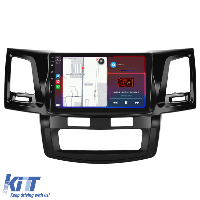 Navigatie Dedicata Toyota Hilux VII (2004 - 2015), 9Inch, 6Gb Ram, 128Gb Stocare, Carplay Performance AutoTuning