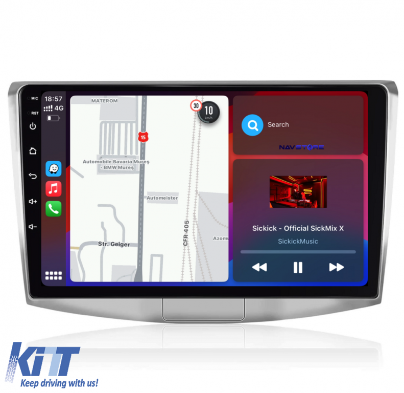 Navigatie Dedicata Volkswagen Passat B6, B7, CC (2005 -2015),10Inch, 6Gb Ram, 128Gb Stocare, Carplay Performance AutoTuning