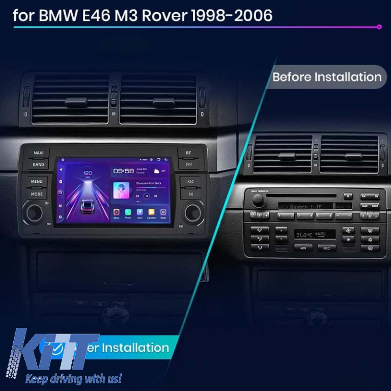 Navigatie Android Dedicata BMW Seria 3 E46 (1998 - 2006), 7Inch, 4Gb Ram, 64Gb Stocare, Bluetooth, WiFi, Carplay Performance AutoTuning