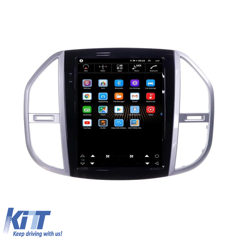 Navigatie Android Dedicata Mercedes Vito W447 (2014-2021), 9.7 Inch, 8Gb Ram, 128Gb stocare, Bluetooth, WiFi, Carplay Performance AutoTuning