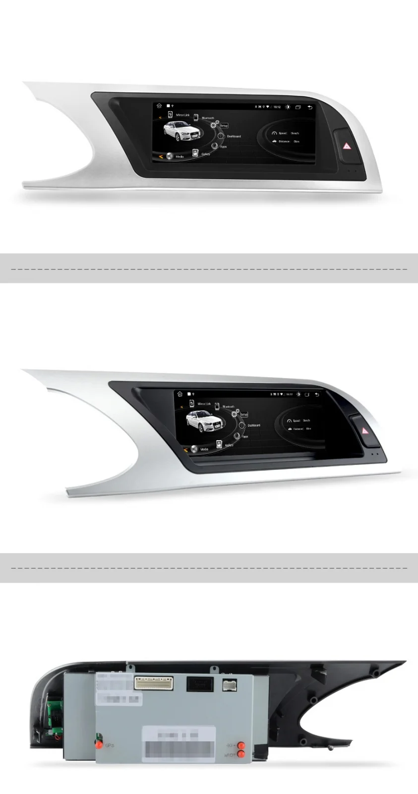 Navigatie Dedicata Audi A4 B8 (2009 - 2012), 8.8 Inch 8Gb Ram, 256Gb stocare, Carplay,MMI Performance AutoTuning