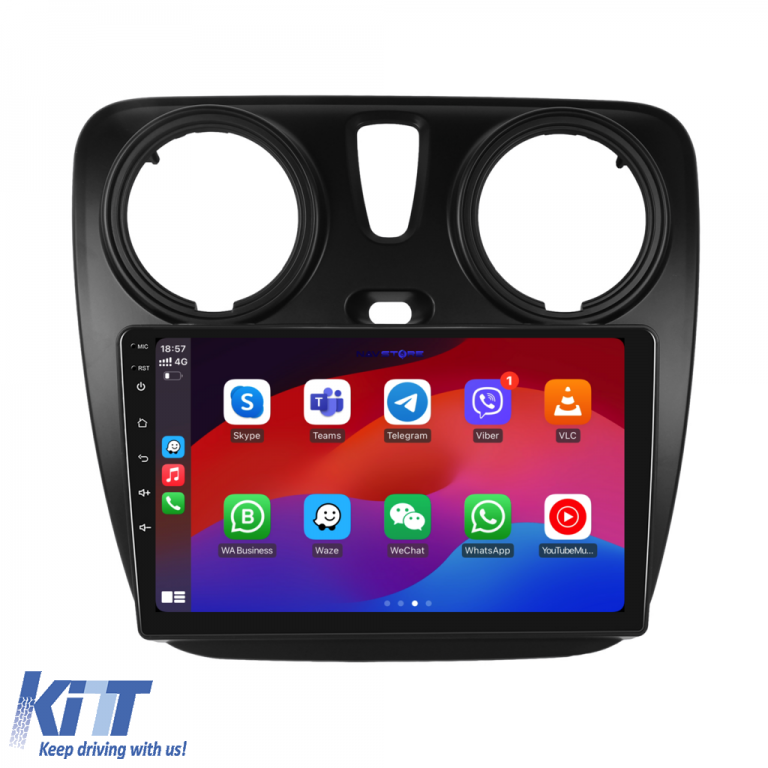 Navigatie Dedicata Dacia Dokker   Lodgy (2012-2020), 9Inch, 6Gb Ram, 128Gb Stocare, Carplay Performance AutoTuning