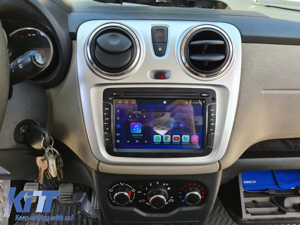 Navigatie Dedicata Dacia Logan Duster Sandero Dokker, 7Inch, 2Gb Ram, 32Gb stocare, Carplay Performance AutoTuning
