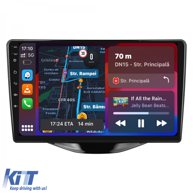 Navigatie Dedicata Peugeot 107 Citroen C1 Toyota Aygo (2014 - 2022), 9Inch, 4Gb Ram, 64Gb Stocare, Carplay Performance AutoTuning