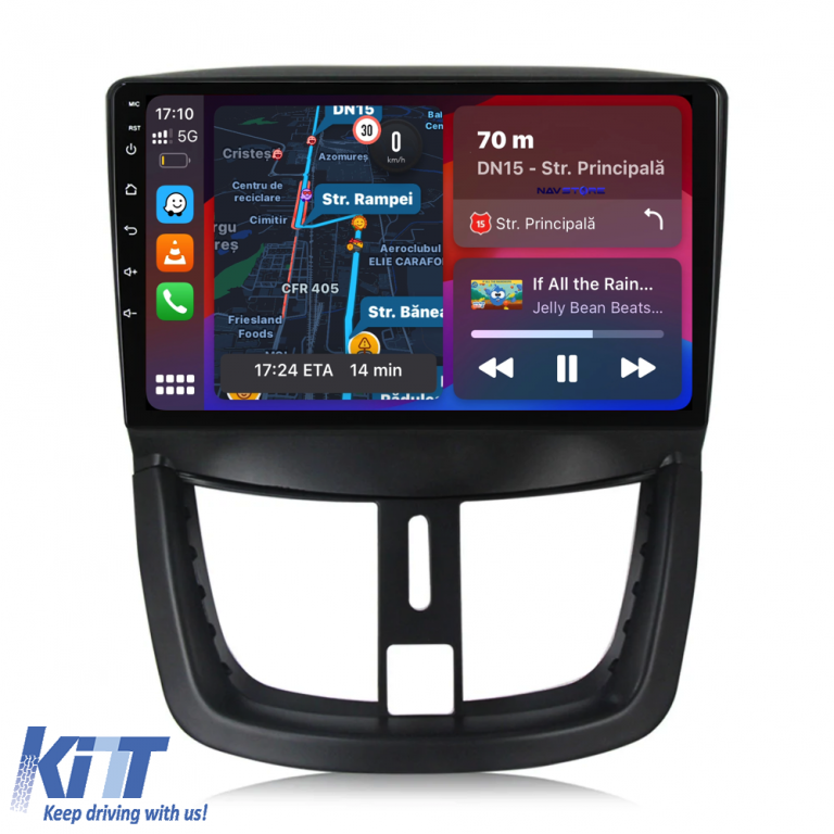 Navigatie Dedicata Peugeot 207 (2006-2015), 9Inch, 8Gb Ram, 256Gb Stocare, Carplay Performance AutoTuning