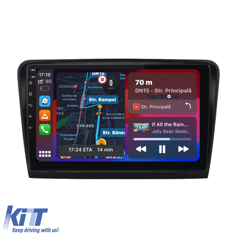 Navigatie Dedicata Skoda Superb 2 (2008-2015), 10Inch, 1Gb Ram, 32Gb Stocare, Carplay Performance AutoTuning