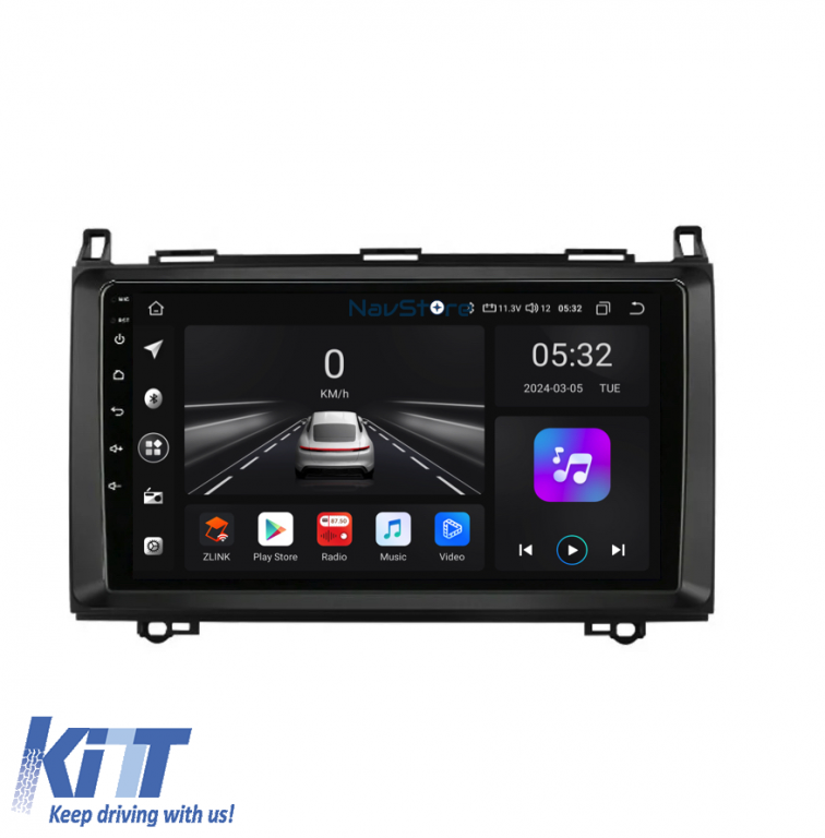 Navigatie Android Dedicata Mercedes Vito Sprinter Viano B200 A B Class (2005-2012) , 9Inch, 4Gb Ram, 64Gb Stocare, Bluetooth, WiFi, Carplay Performance AutoTuning