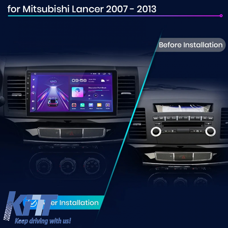 Navigatie Android Dedicata Mitsubishi Lancer (2007-2013), 9Inch, 4Gb Ram, 64Gb Stocare, Bluetooth, WiFi, Carplay Performance AutoTuning