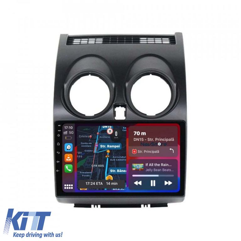 Navigatie Android Dedicata Nissan Qashqai J10 (2007-2013), 9Inch, 4Gb Ram, 64Gb Stocare, Bluetooth, WiFi, Carplay Performance AutoTuning