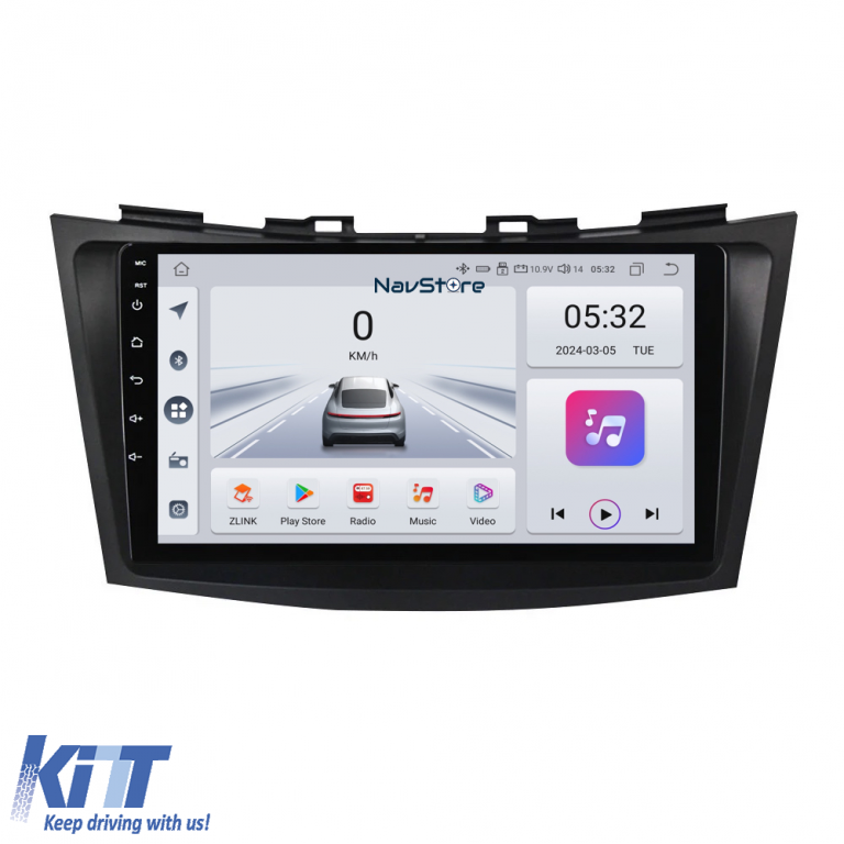 Navigatie Android Dedicata Suzuki Swift (2010-2017), 9Inch, 4Gb Ram, 64Gb Stocare, Bluetooth, WiFi, Carplay Performance AutoTuning