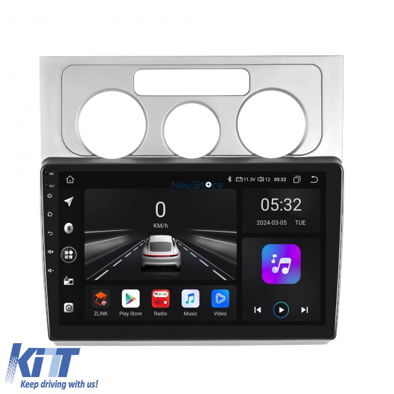 Navigatie Android Dedicata Volkswagen Touran (2003-2010), 9Inch, 4Gb Ram, 64Gb Stocare, Bluetooth, WiFi, Carplay Performance AutoTuning