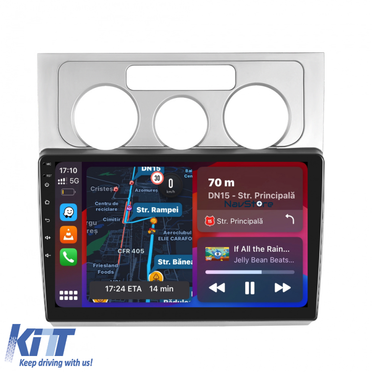 Navigatie Android Dedicata Volkswagen Touran (2003-2010), 9Inch, 4Gb Ram, 64Gb Stocare, Bluetooth, WiFi, Carplay Performance AutoTuning
