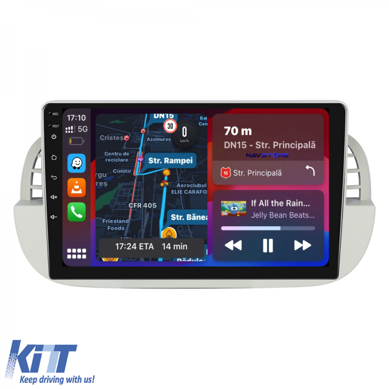 Navigatie Dedicata Fiat 500 (2007 - 2015), 9Inch, 1Gb Ram, 32Gb Stocare, Carplay Performance AutoTuning