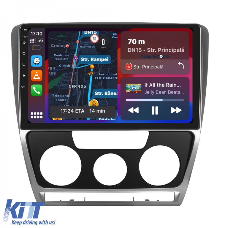 Navigatie Dedicata Skoda Octavia 2 (2004 - 2013), 10Inch, 6Gb Ram, 128Gb Stocare, Bluetooth, WiFi, Carplay Performance AutoTuning