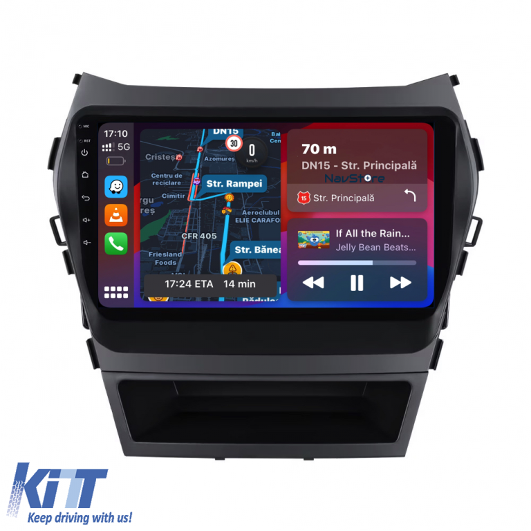 Navigatie Android Dedicata Hyundai IX45 SantaFe (2013 - 2017) 9Inch, 4Gb Ram, 64Gb Stocare, Bluetooth, WiFi, Carplay Performance AutoTuning