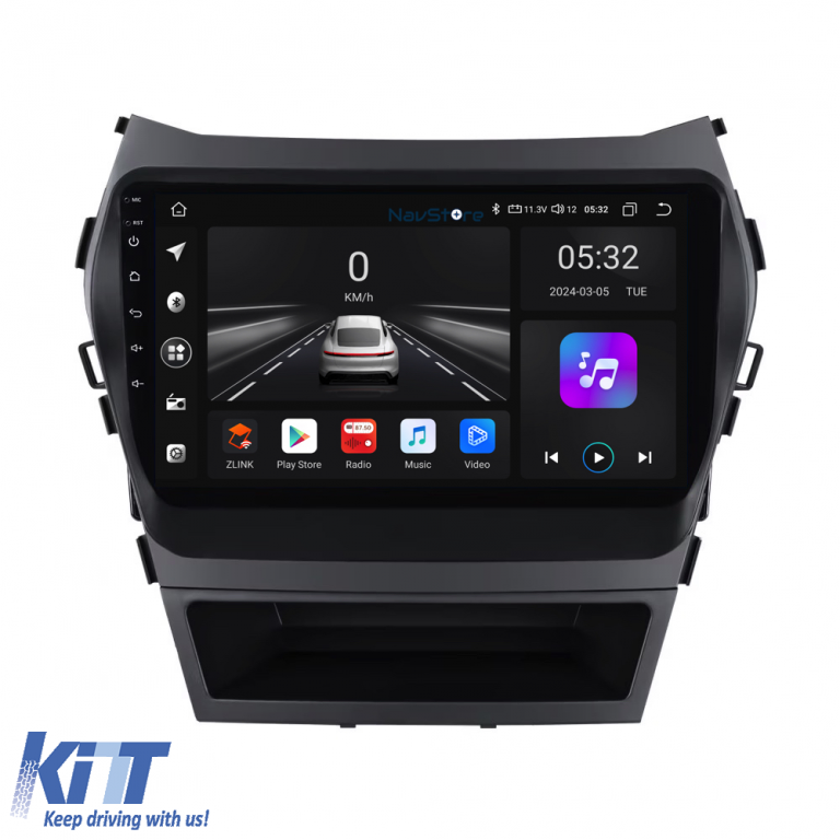 Navigatie Android Dedicata Hyundai IX45 SantaFe (2013 - 2017) 9Inch, 4Gb Ram, 64Gb Stocare, Bluetooth, WiFi, Carplay Performance AutoTuning