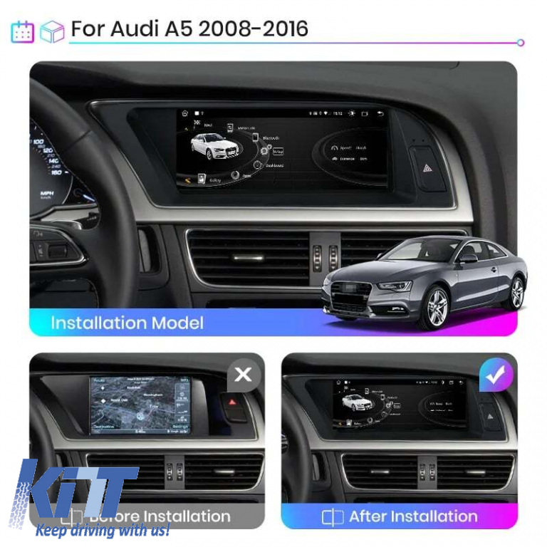 Navigatie Dedicata Audi A5 (2009 - 2016), 8.8 Inch, 4Gb Ram, 64Gb stocare, Carplay Performance AutoTuning