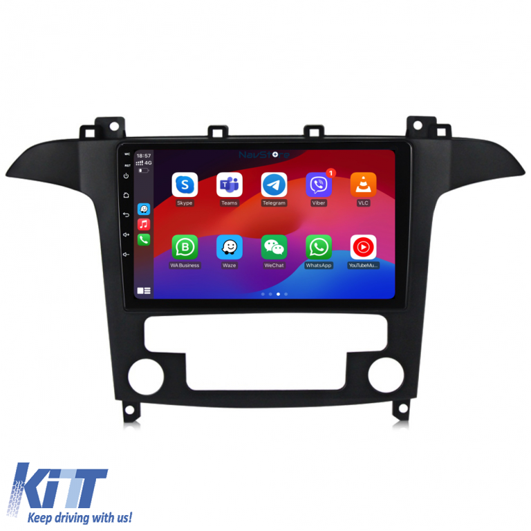 Navigatie Dedicata Ford S-Max (2006 - 2015) 9Inch, 6Gb Ram, 128Gb Stocare, Carplay Performance AutoTuning