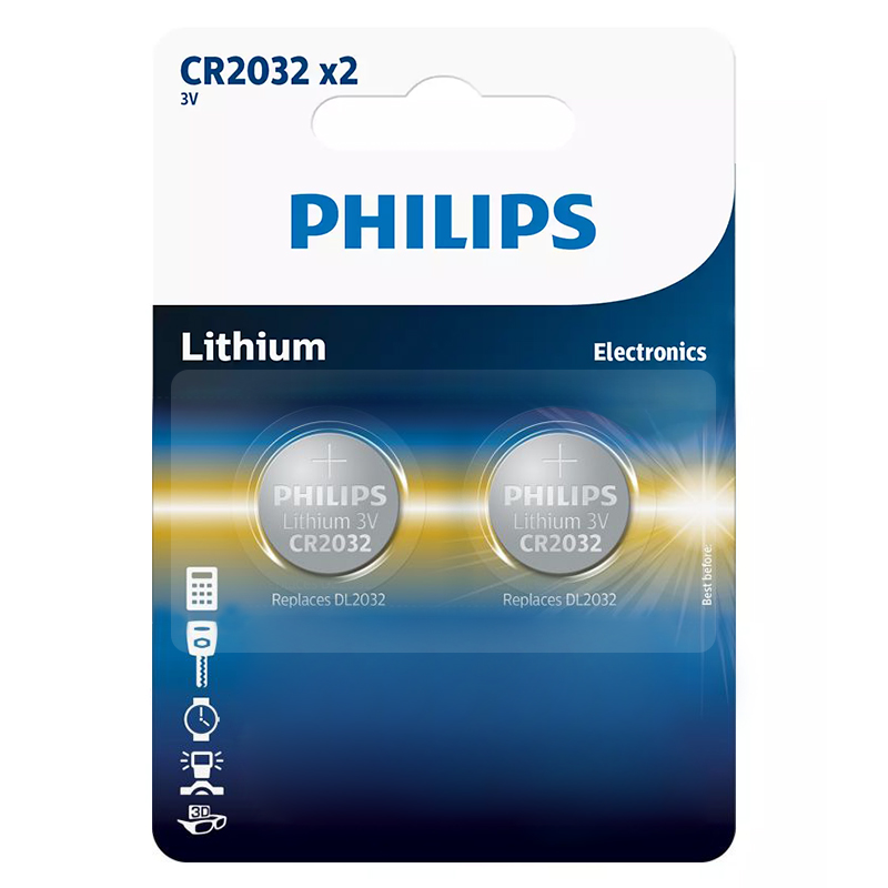 BATERIE LITHIUM CR2032 BLISTER 2 BUC PHILIPS EuroGoods Quality