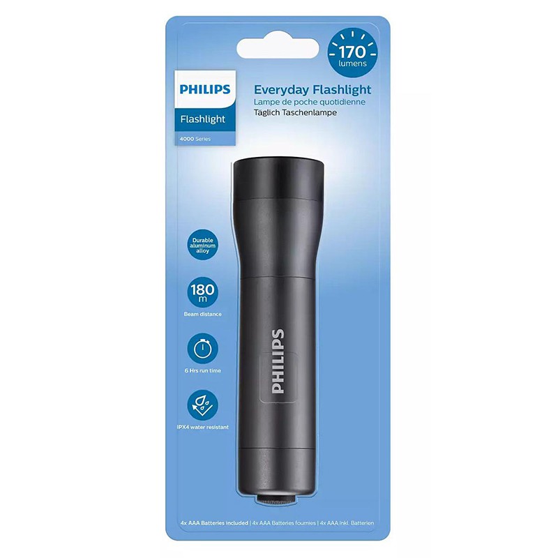 LANTERNA LED ALUMINIU 170 LUMEN 4 AAA PHILIPS EuroGoods Quality