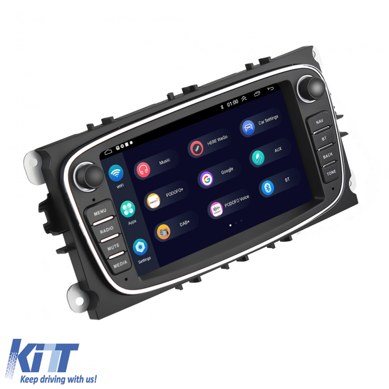 Navigatie Dedicata Ford Focus, Mondeo,C-Max, Kuga, 7inch, 4Gb Ram, 64Gb stocare, Carplay, Negru Performance AutoTuning