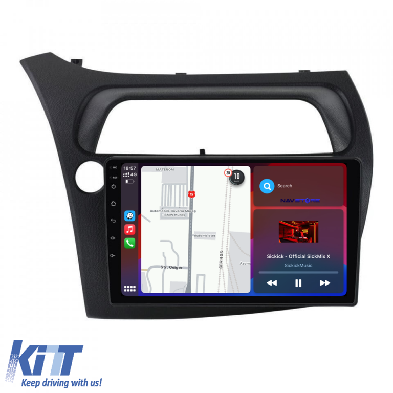 Navigatie Dedicata Honda Civic Hatchback (2006 - 2011), 9Inch, 2Gb Ram, 64Gb Stocare, Carplay Performance AutoTuning
