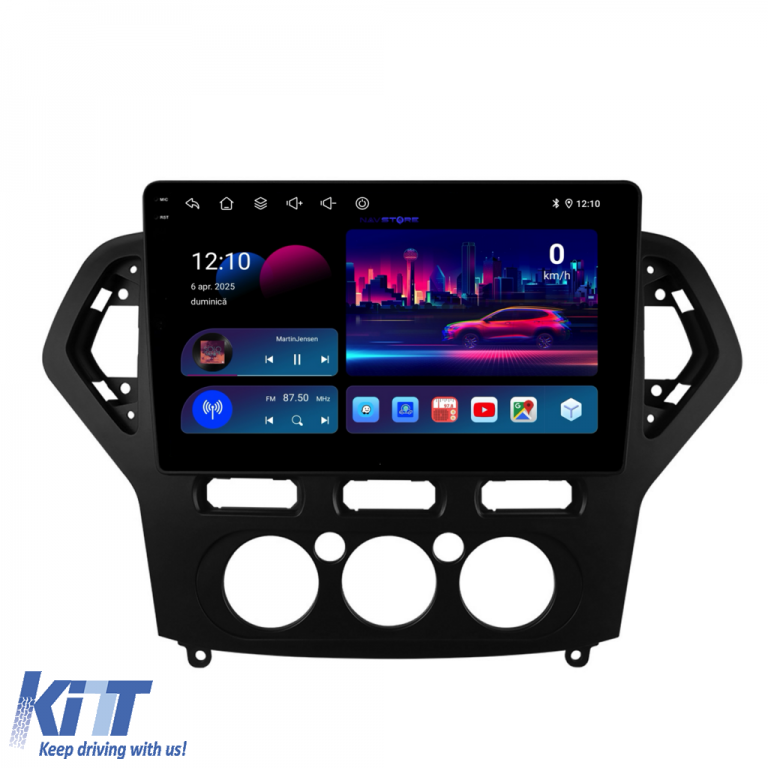 Navigatie Android Dedicata Ford Mondeo (2007-2014), 10Inch, 8Gb Ram, 256Gb Stocare, Carplay Performance AutoTuning
