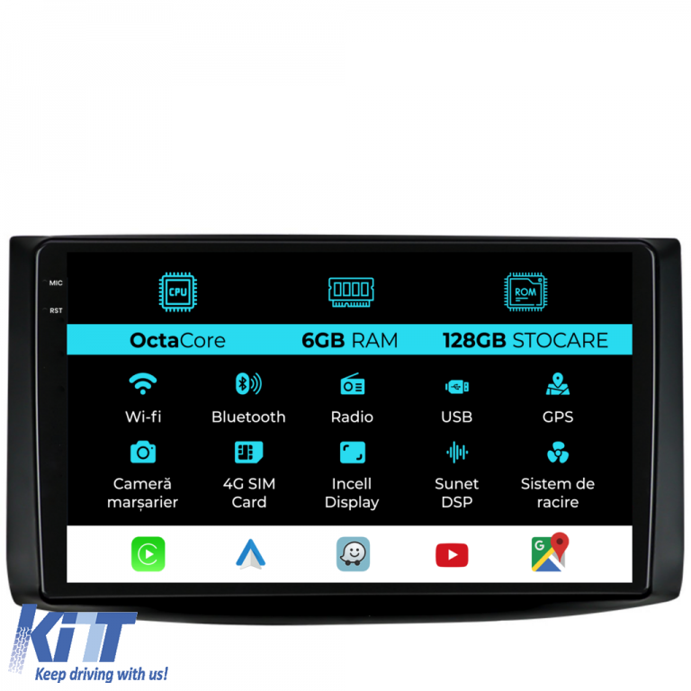 Navigatie Dedicata Chevrolet Aveo (2002-2011), 9Inch, 6Gb Ram, 128Gb Stocare, Carplay Performance AutoTuning