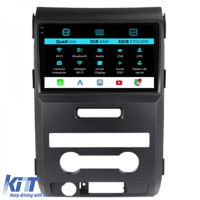 Navigatie Dedicata Ford F150 (2008-2014), 9Inch, 2Gb Ram, 32Gb Stocare, Carplay Performance AutoTuning