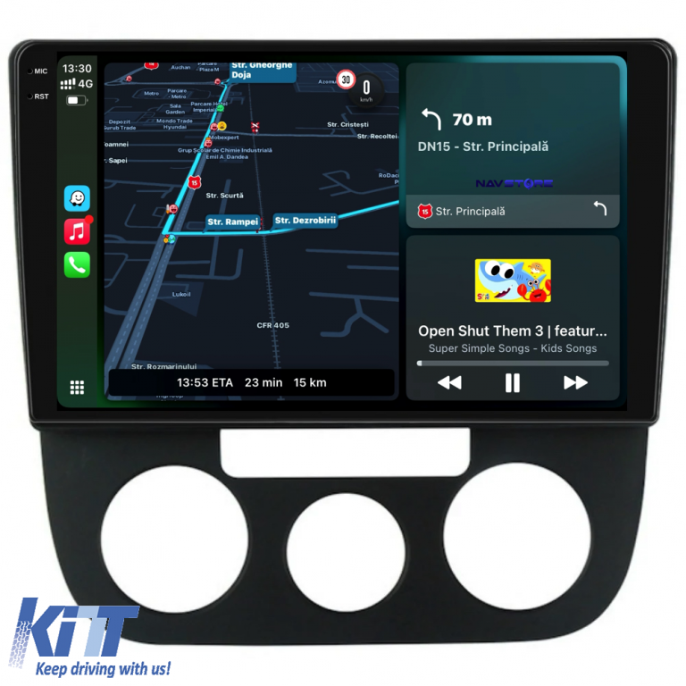 Navigatie Dedicata Volkswagen Golf5 Jetta (2004-2009), 10Inch, 2Gb Ram, 32Gb Stocare, Carplay - Clima Manuala Performance AutoTuning