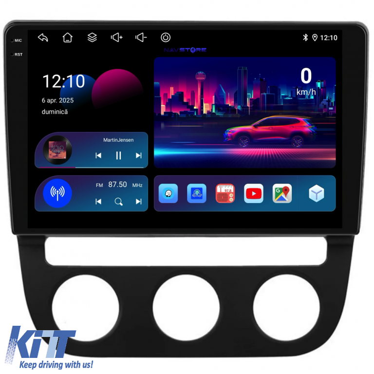 Navigatie Dedicata Volkswagen Golf5 Jetta (2004-2009), 10Inch, 4Gb Ram, 64Gb Stocare, Carplay - Clima Automata Performance AutoTuning